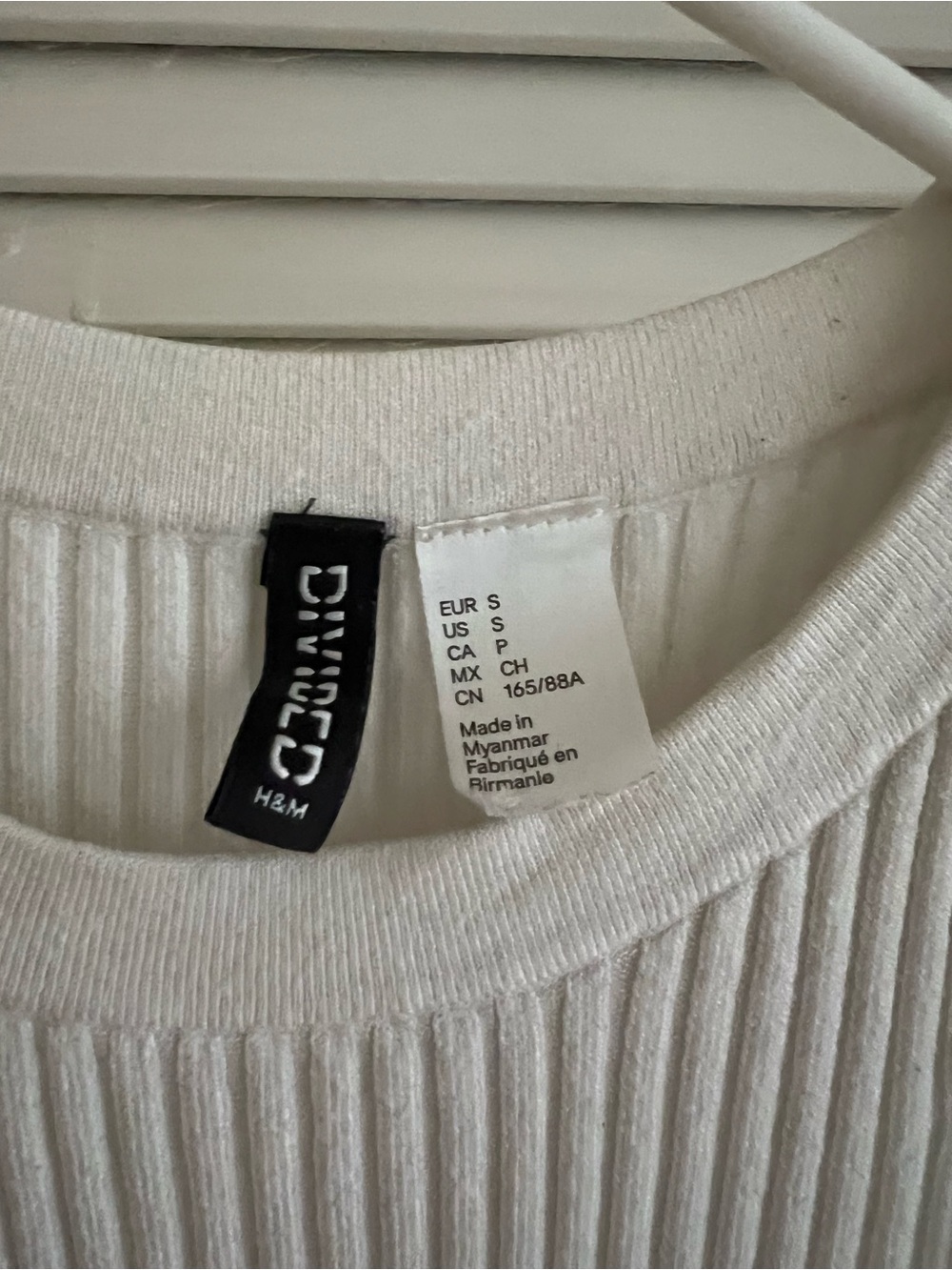 H&M Cream Ribbed Tank Top - Picture 2 of 2